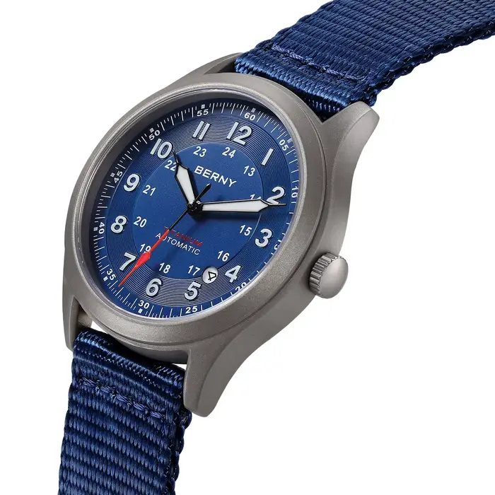 Montres de terrain automatiques en titane BERNY pour hommes
