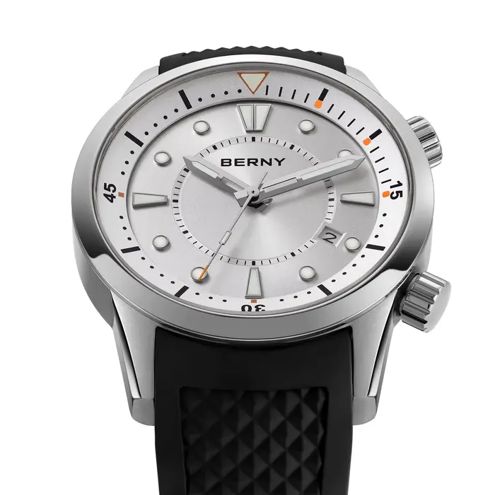 BERNY montre de plongée automatique pour hommes 200M étanche Miyota 8215 saphir AR enduit Silicone sport natation