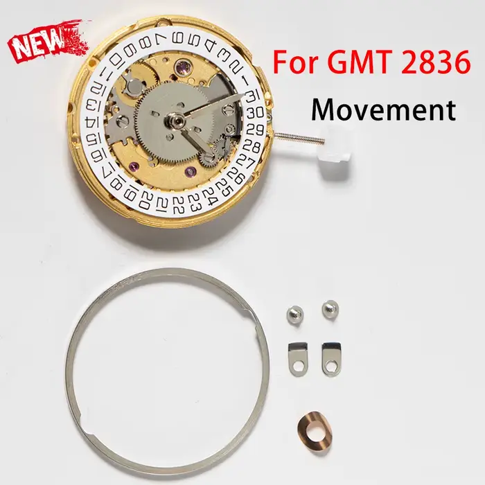 Nouveau mouvement mécanique automatique à 4 aiguilles GMT 2836 fabriqué en Chine pour montre homme 2026