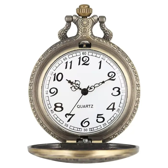Montre de poche vintage ancien pompier gardien de la montre de poche Flori sacrée professionnelle pour homme femme occassions spéciales