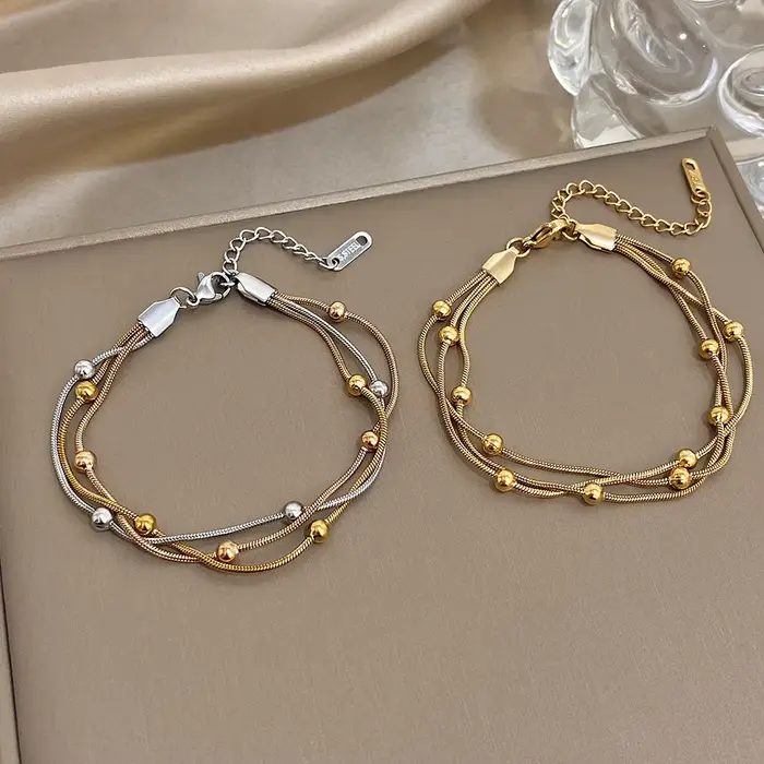 Bracelet réglable en acier inoxydable pour femmes