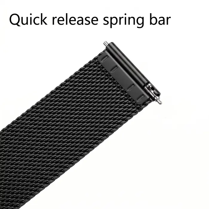 Bracelet de montre en maille milanaise 16 18 20 22 mm avec fermoir double-poussoir