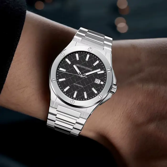 SpecPrint& Sohne-Montre existent en Acier pour Homme