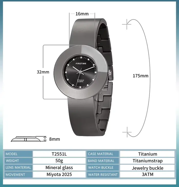 Montre à Quartz en titane pour femmes