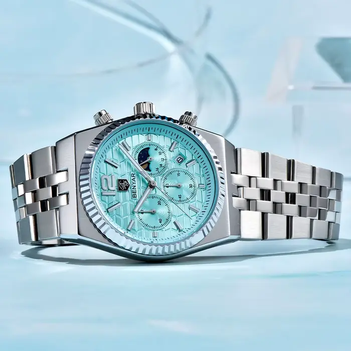 BENYAR nouveau 5225 montres à Quartz 40mm hommes montre multi fonctionnelle sport étanche chronographe saphir verre montre-bracelet cadeau