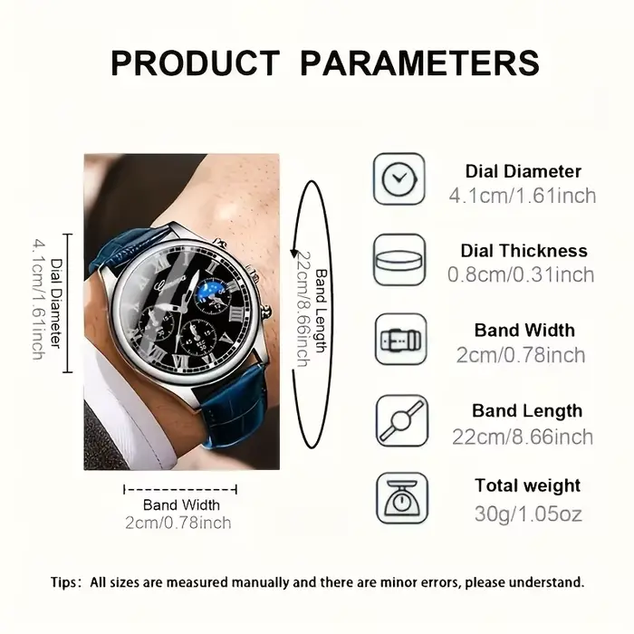 Montre à Quartz Décontractée en Cuir PU pour Hommes, Style Fashion & Casual, Occasions Spéciales et Quotidiennes