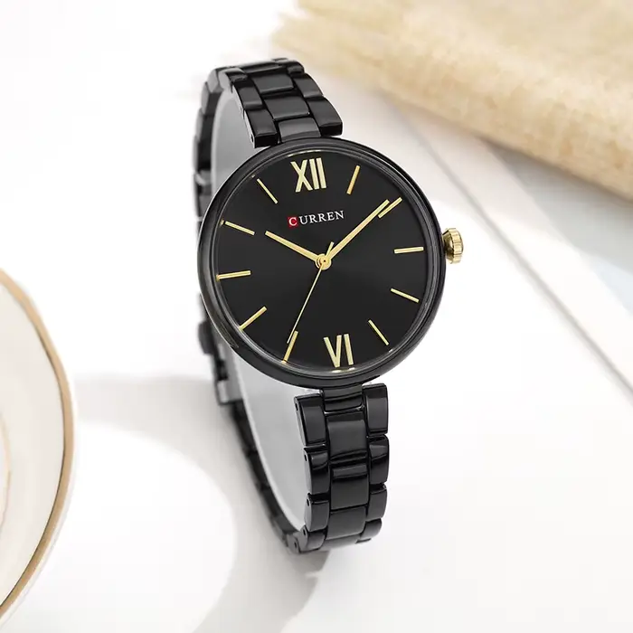CURREN 9017 nouvelles femmes montres marque de luxe montre or Rose