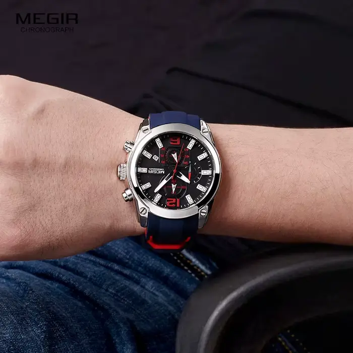 Megir — Montre à quartz analogique pour homme