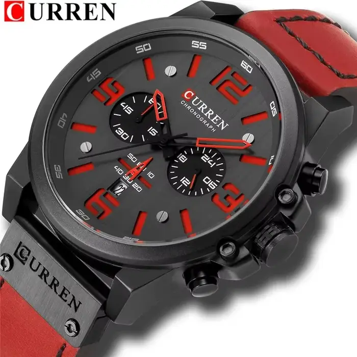 CURREN 8314 montre de sport pour hommes de marque supérieure de luxe étanche calendrier