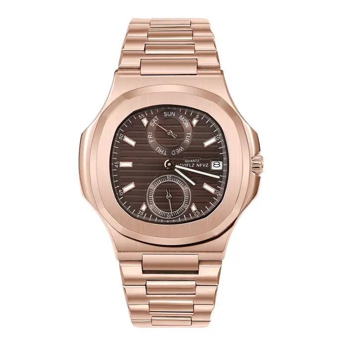 Montre NAVIFLZ NFVZ en acier inoxydable avec fonction de chronographe pour hommes pour diverses occasions et activités sportives
