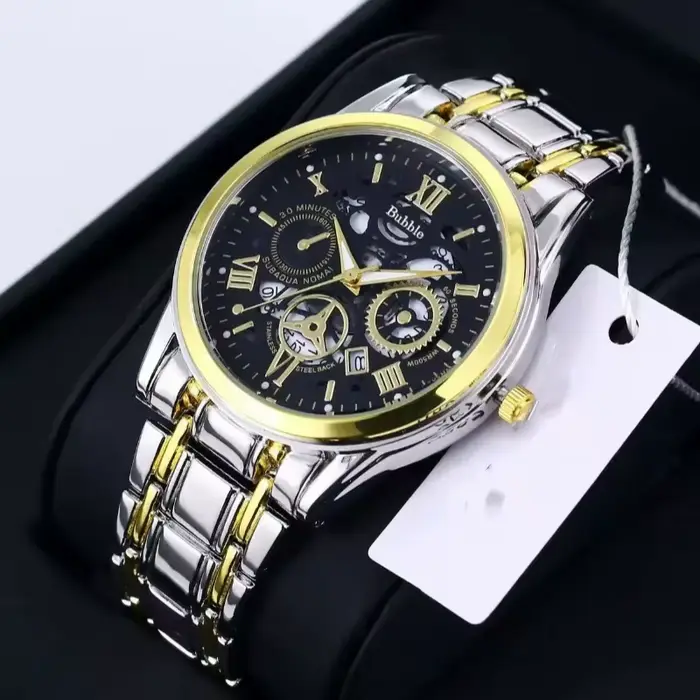 Montre à Quartz Automatique Tendance pour Homme Design Romain Élégante Décontractée Occasions Spéciales