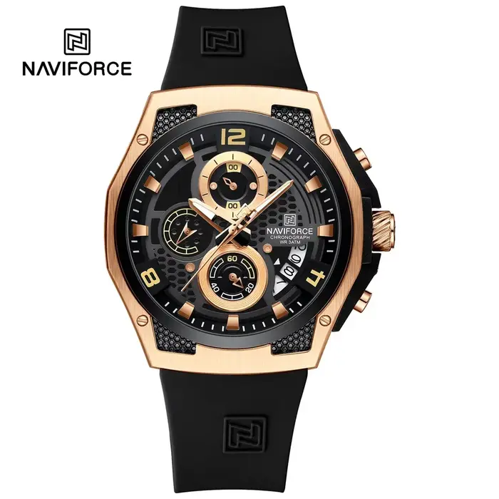 NAVIFORCE-Montre-bracelet de sport à quartz étanche pour homme, chronographe, date, marque supérieur