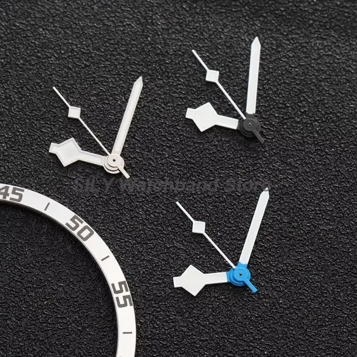 Aiguilles lumineuses flocon de neige argent/noir/or/jaune montre