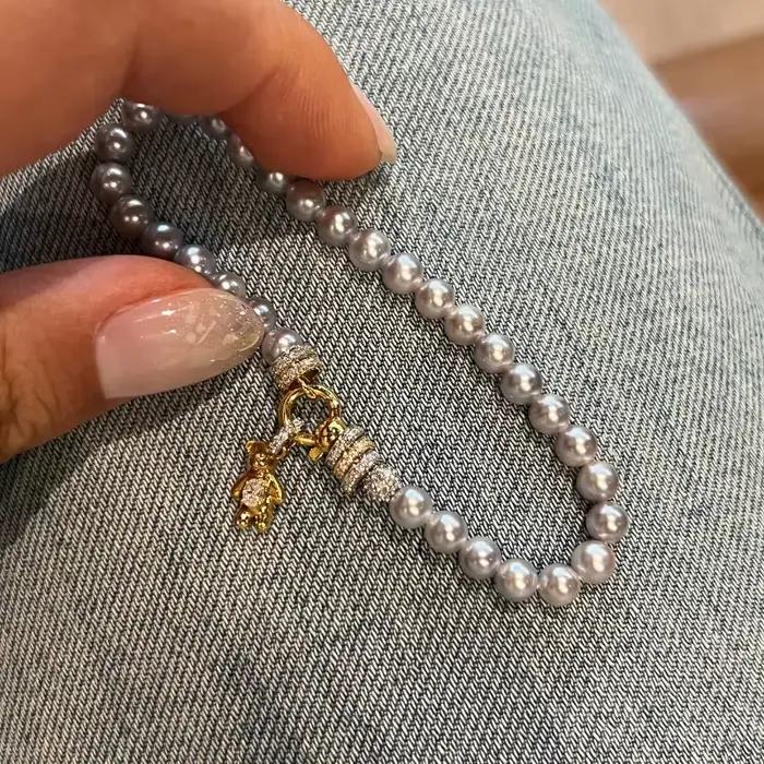 Bracelet créatif brillant en forme d'ours mignon