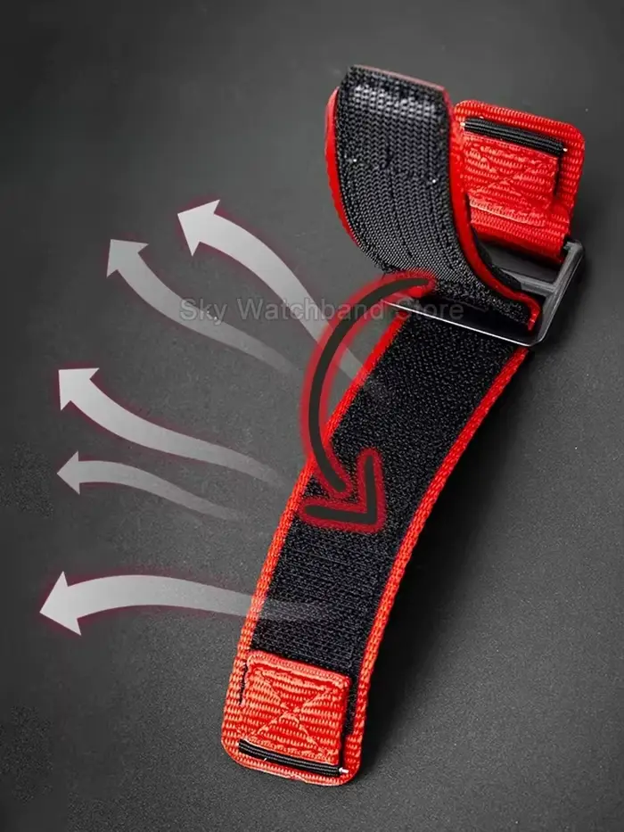 Bracelet de montre en nylon doux et respirant pour homme et femme, avec fermeture Velcro, compatible avec montres traditionnelles, pour diverses occasions et styles