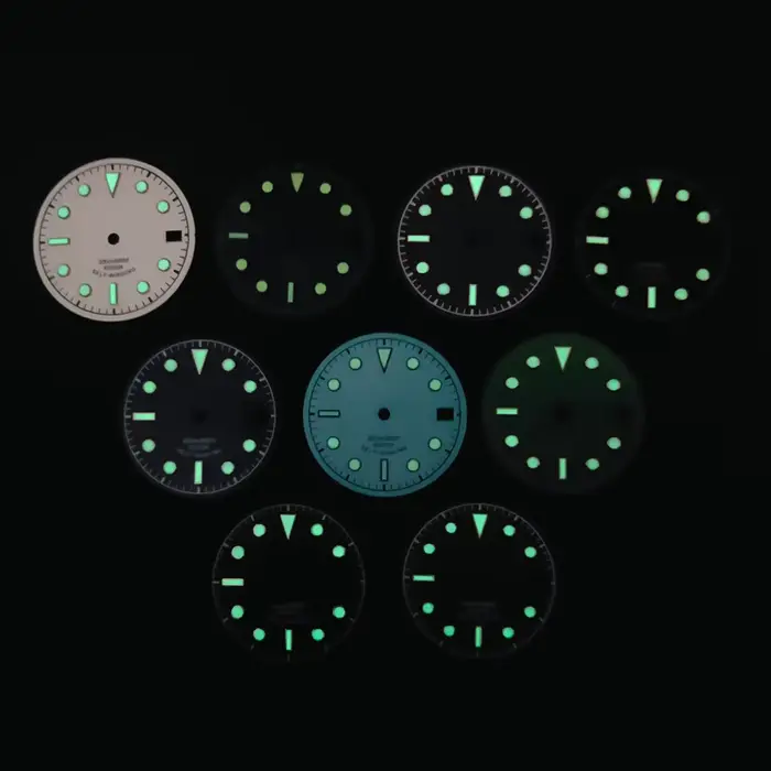 Neiton – cadran de montre noir blanc bleu gris vert