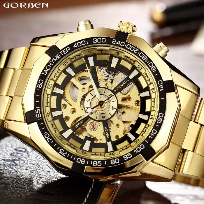 Montre automatique en acier inoxydable pour hommes