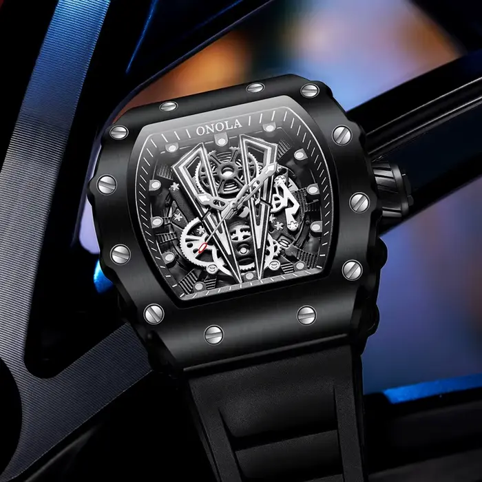 ONOLA marque hommes montres horloge 2021 mode sport décontracté Unique Quartz luxe montre carrée