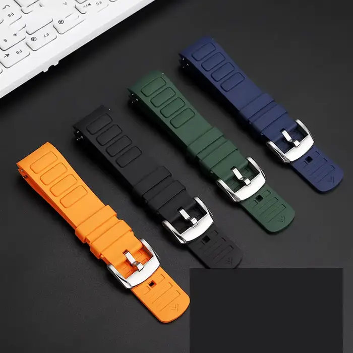 Bracelet de montre incurvé Original en caoutchouc pour hommes