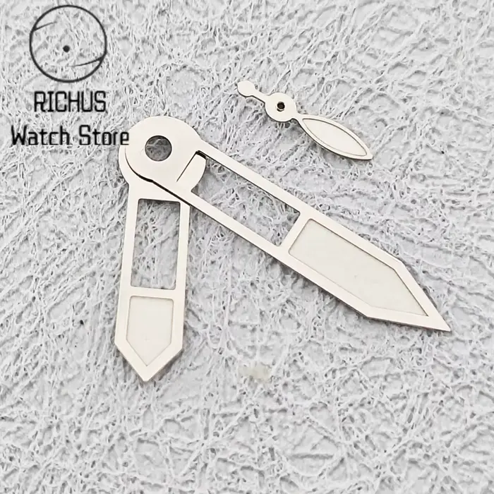 RICHUS ETA6497 argent/noir aiguilles de montre vert lumineux ajustement ETA 6497 6498 ST3600 3620 mouvement