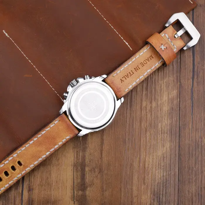 Bracelet de montre en cuir véritable pour Panerai