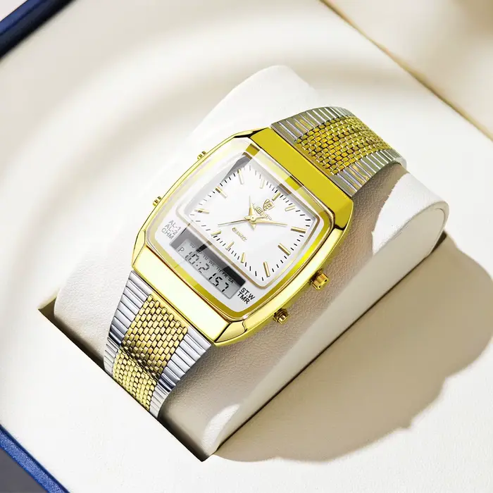 LIEBIG montres à Quartz numériques de luxe pour hommes femmes mode décontracté double affichage temps sport semaine 3Bar