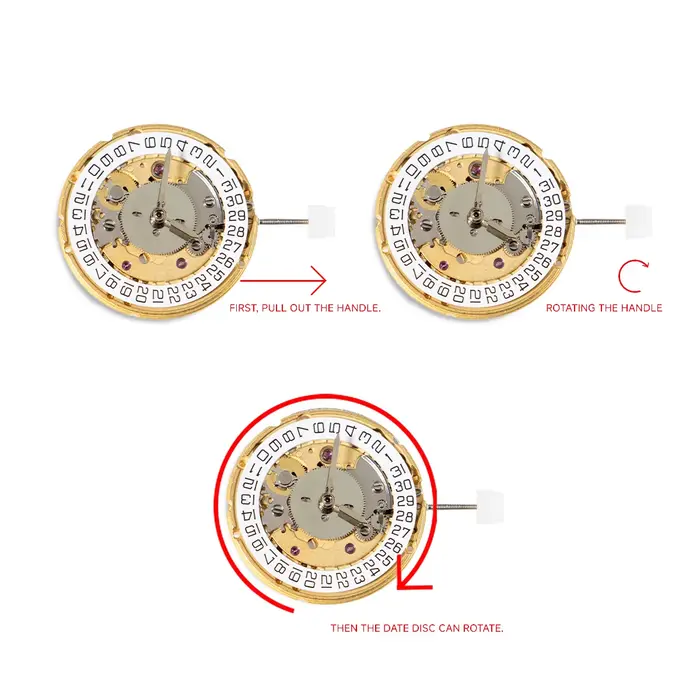 Mouvement de montre pour homme automatique mécanique à 4 aiguilles