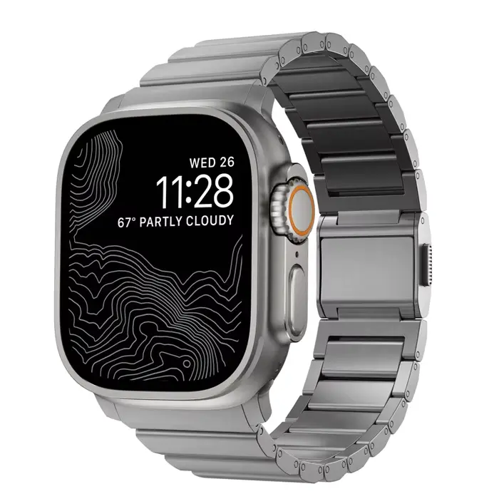 Bracelet de luxe en titane pour Apple Watch Ultra 2 10 9 8 7 6 5 Se 4, Bracelet magnétique en métal