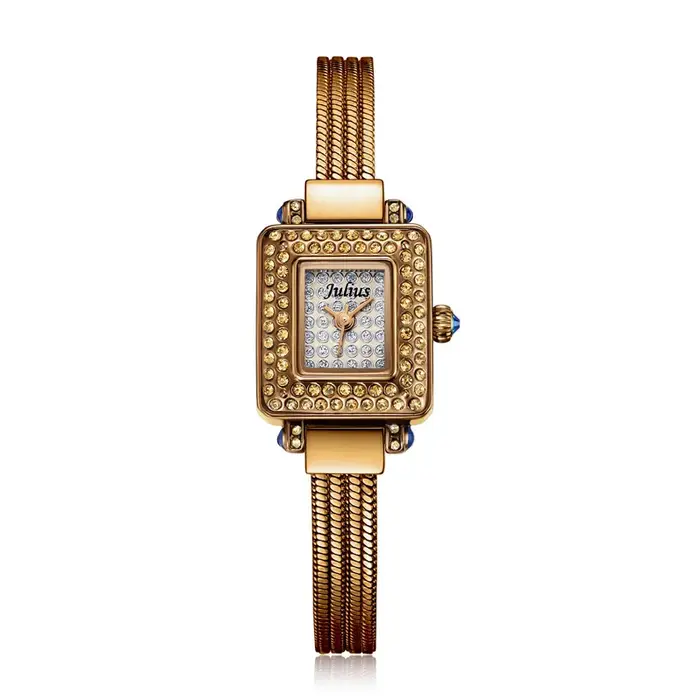 Montre à quartz julius mini dame pour femme, horloge élégante, bracelet habillé, cadeau d'anniversaire pour fille, mode japonaise