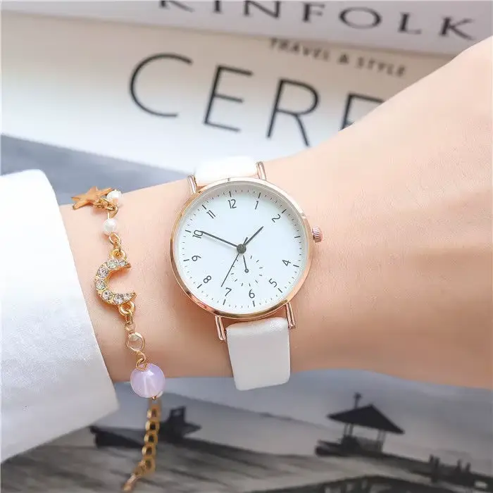 Montre-bracelet à quartz en cuir pour femme, montres pour femme, marque de luxe, mode féminine, nouv