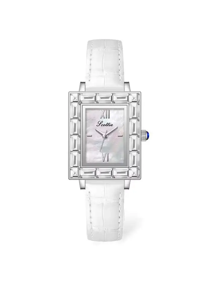 Montre carrée à quartz pour femmes et filles, montre-bracelet rectangulaire argentée et dorée, montr