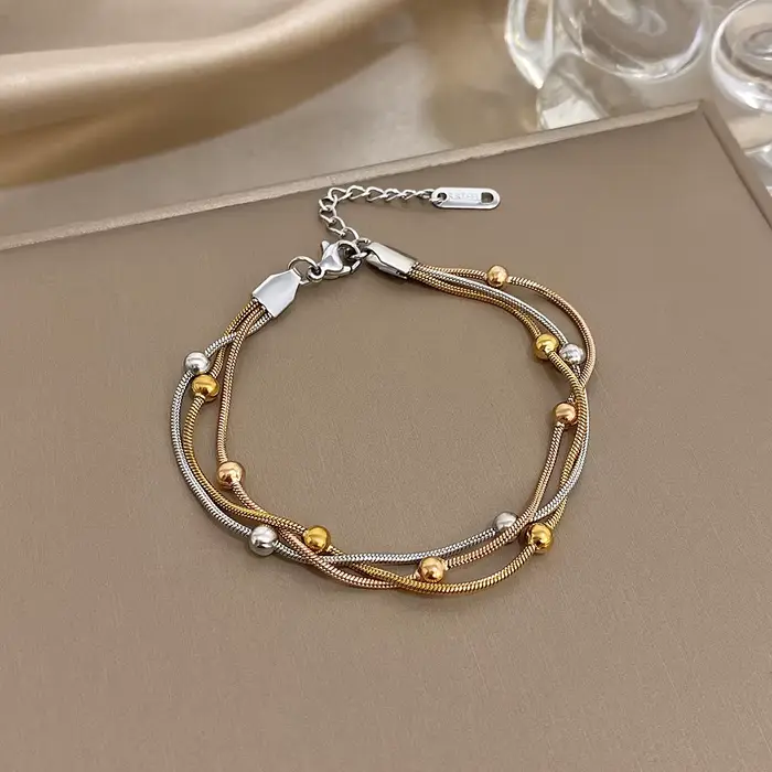 Bracelet réglable en acier inoxydable pour femmes