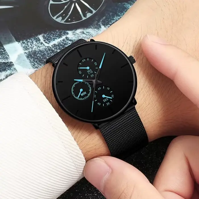 Montre homme Montre de luxe en acier inoxydable pour hommes