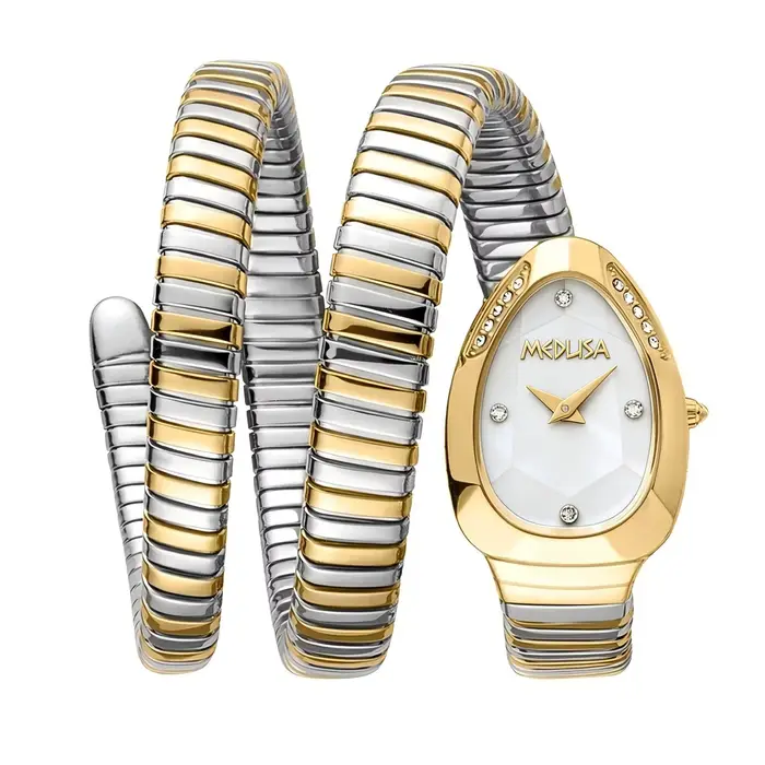 Montre MEDUSA 2026 : Nouveau bracelet en acier inoxydable 316L de haute qualité, montre-bracelet serpent élégante