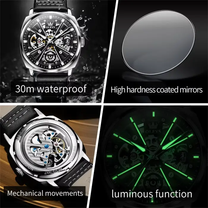 OLEVS 6685 montre pour hommes mécanique automatique Original haut de gamme montres