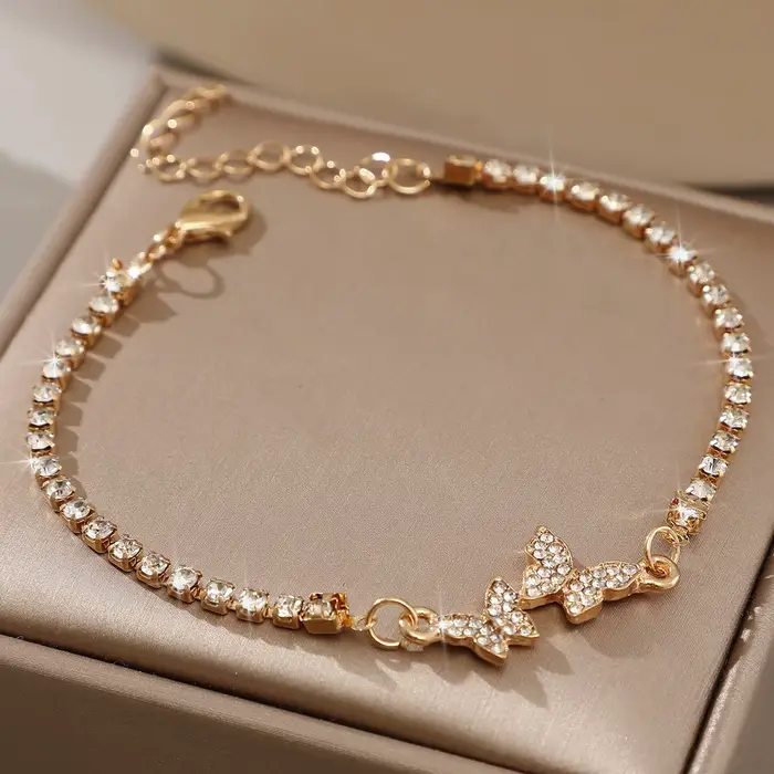 Bracelet papillon en argent Sterling 925 pour femmes