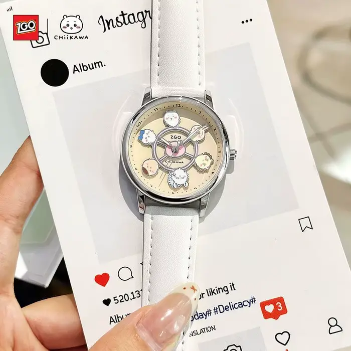 Montre à quartz lumineuse pour étudiante