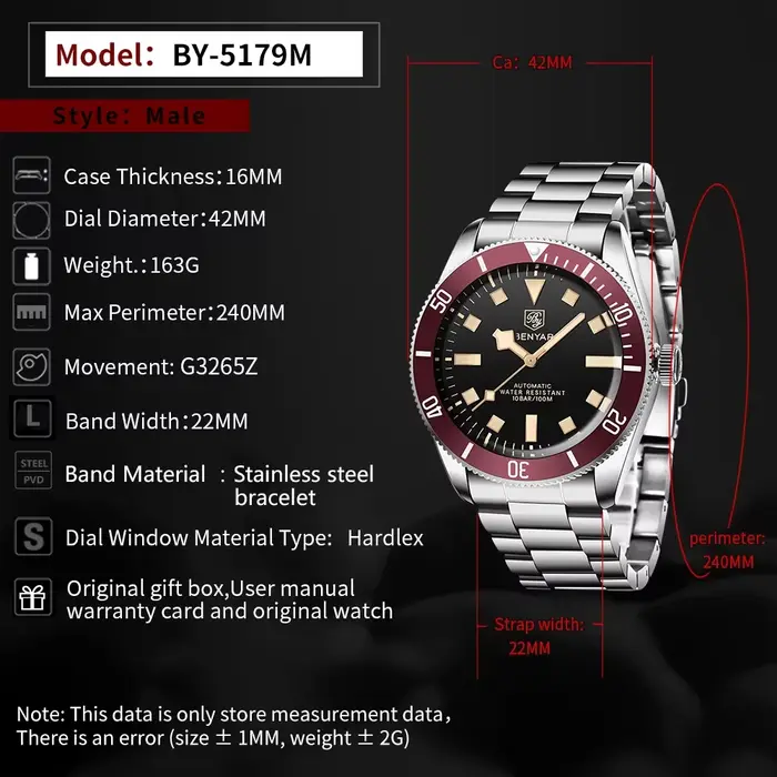 Nouvelles montres pour hommes BENYAR 2026