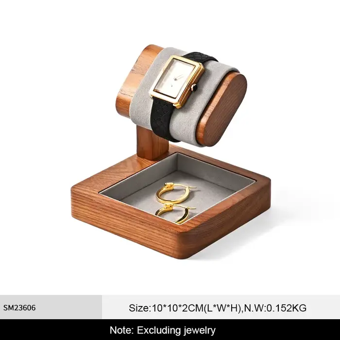 WoodTen présentoir de montre en bois massif avec tiroirs Double couche montre collier Bracelet organ