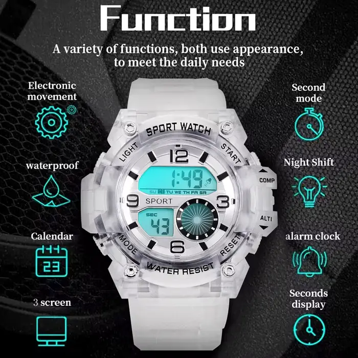 Montre numérique étanche pour homme