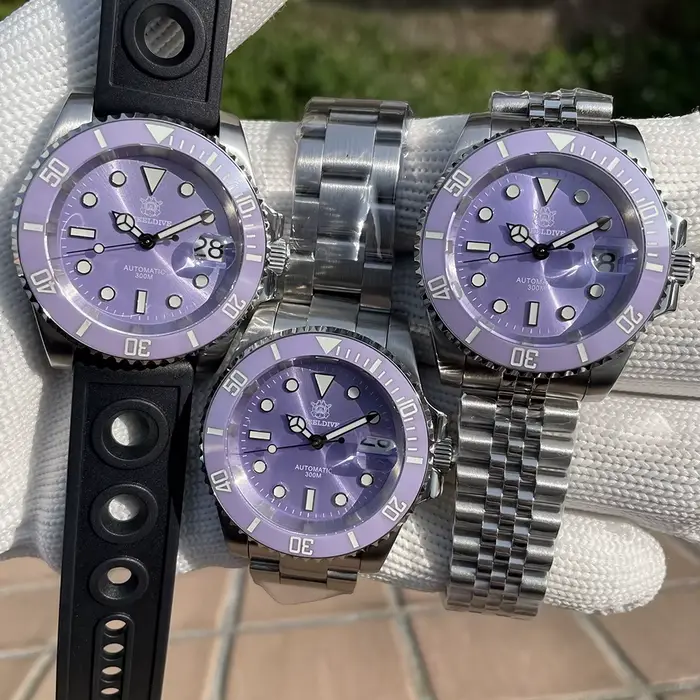 Montre de Plongée existent pour Homme Cadran Violet Water mesurost