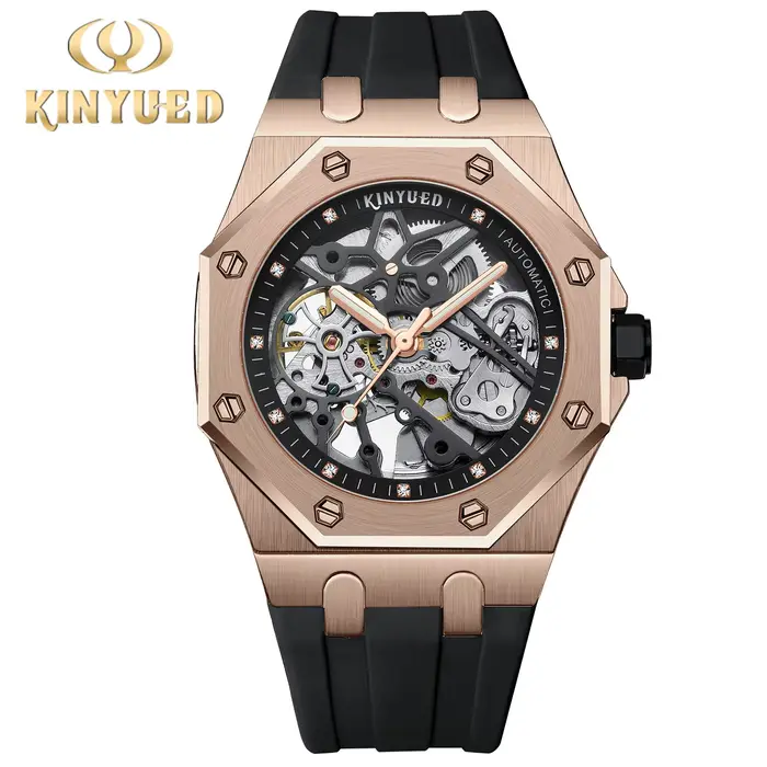 KINYUED-Montre mécanique Seton pour homme, modules de mode, marque supérieure, luxe, Steampunk, tran