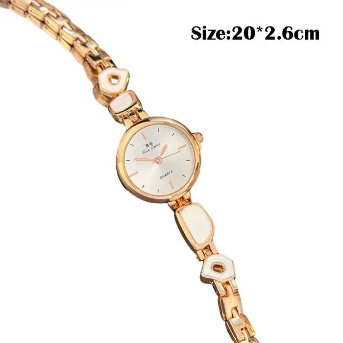 Montre-bracelet vintage irrégulière élégante de luxe pour femme