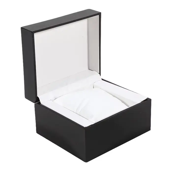 Boîte à montre simple en bois de luxe pour voyage, rangement haut de gamme pour bijoux avec coussin, étui cadeau pour montre-bracelet et bracelet pour homme
