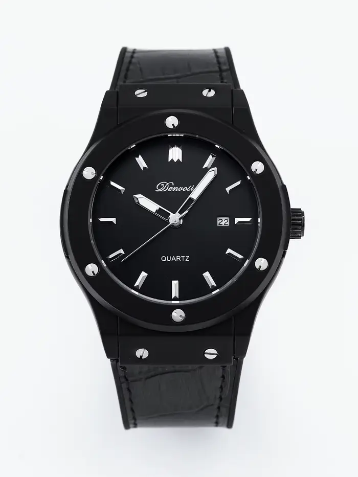 Montre de mode pour homme - Bracelet en cuir, cadran minimaliste, cadeau réfléchi conçu pour les pro