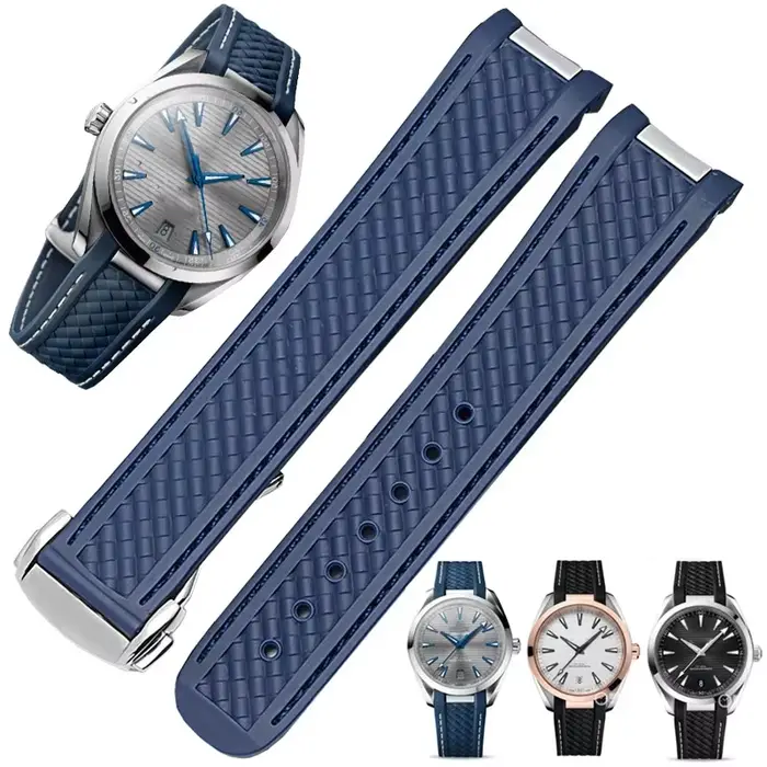 Bracelet de montre en caoutchouc de silicone souple
