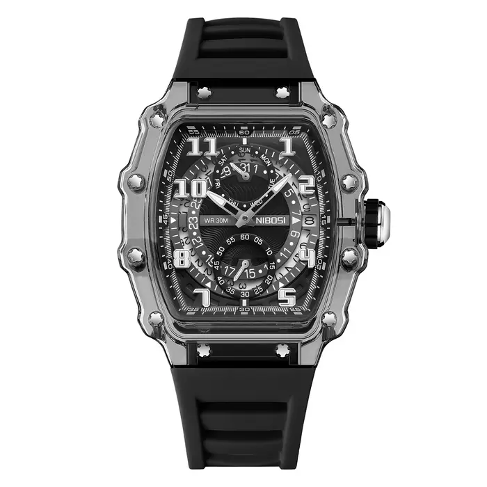 NIBOSI squelette montres pour hommes Top marque de luxe automatique