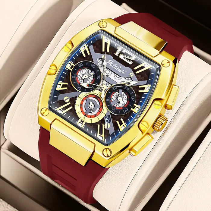 Montre sportive YaLaLuSi avec cadran large résistante à l'eau pour hommes styles casual et fashion occasions quotidiennes et spéciales