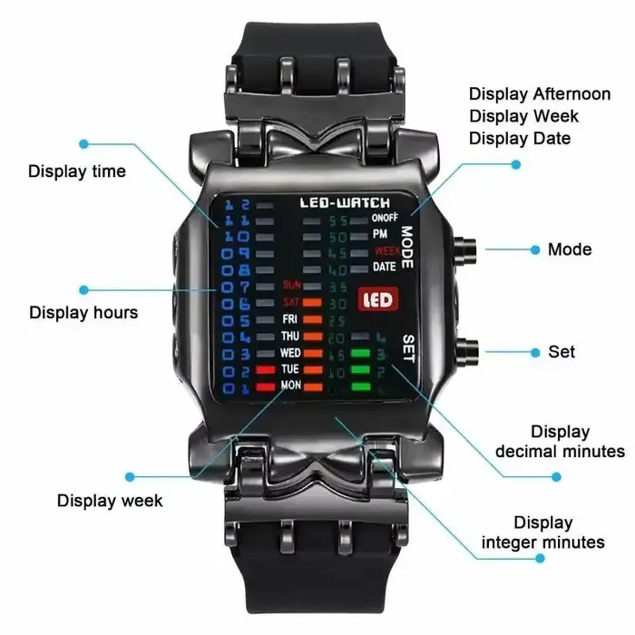 Montre Led binaire de mode