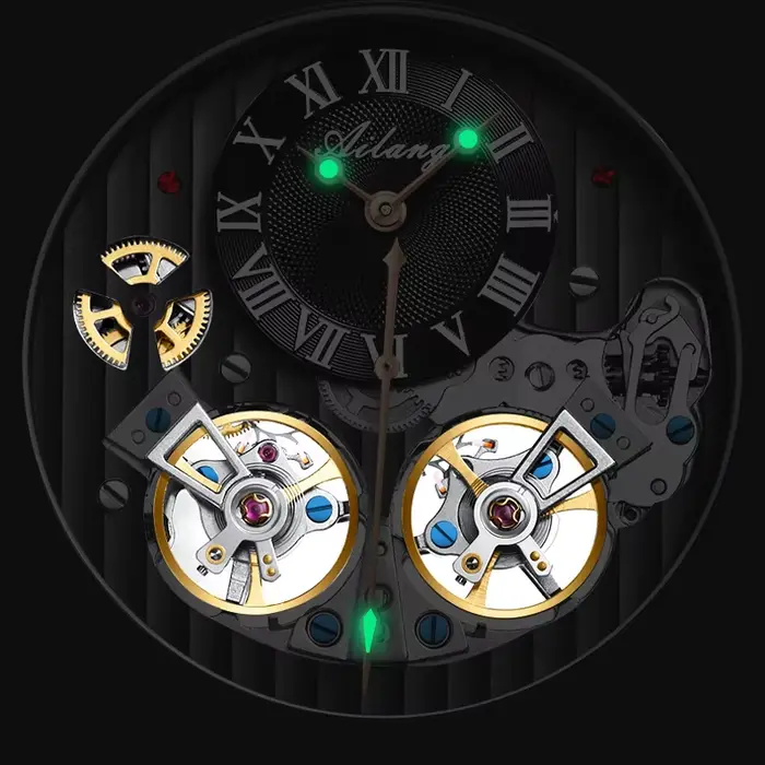 Montres à double volant pour hommes